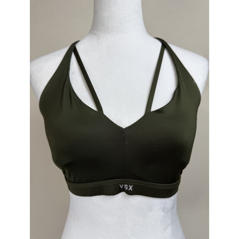 Victoria's Secret VSX Women's M Green‎ Strappy Sports Bra